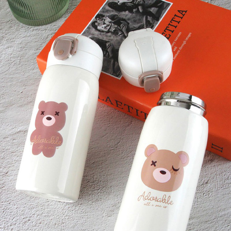 각인텀블러 350ml 곰 초등학생 어린이물병 단체보온병 유치원 어린이선물 - 상세 이미지 3