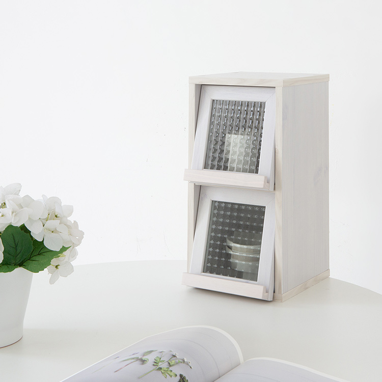필몬 미니수납장 2문 4221 NFM4221 세로형 220x235x420mm, 2단, 미들브라운 7964.8211 - 상세 이미지 4