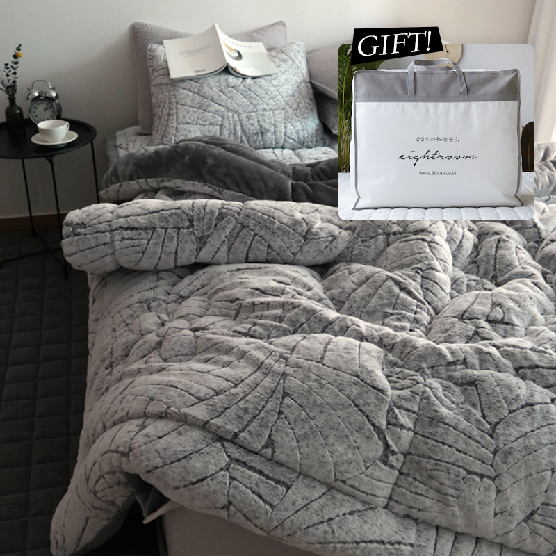 [단독] 두꺼운 프리미엄 라셀 10미리 겨울 극세사 이불 SS + 이불가방 세트