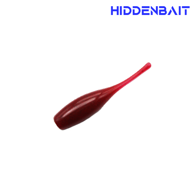 히든베이트 파시티 고비중 배스웜 우럭웜 루어낚시 소프트웜 H001 DARK BLACK, 8cm - 상세 이미지 5