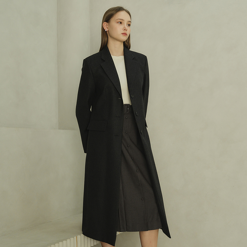 HAILEY Single tailored coat (Alfred Brown)_charcoal 이미지 4