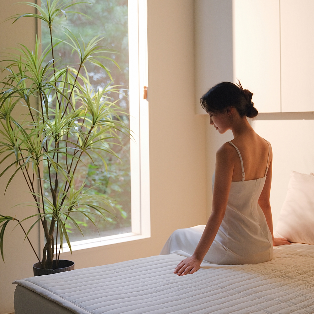 공감도씨 순면 80수 그래핀 탄소매트 고급형 카본 전기 온열 침대 1인용 퀸 킹 내추럴화이트 SS