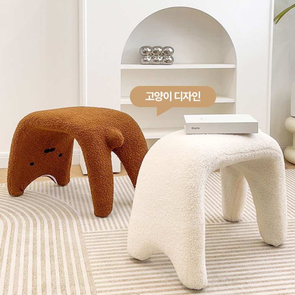 동물 고양이 디자인 현관 스툴 인테리어 집들이 선물 - 상세 이미지 2
