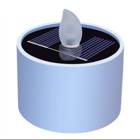 [공구팜]태양열 양초 불꽃 없는 LED 초 조명 현실적인 전구 방수 축제 축하 가정용 전기 야외 태양광