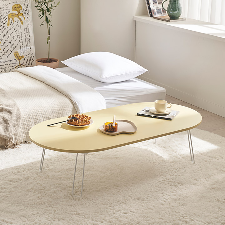 [삼익가구]폴앤 원형 빅사이즈 접이식 테이블 1200