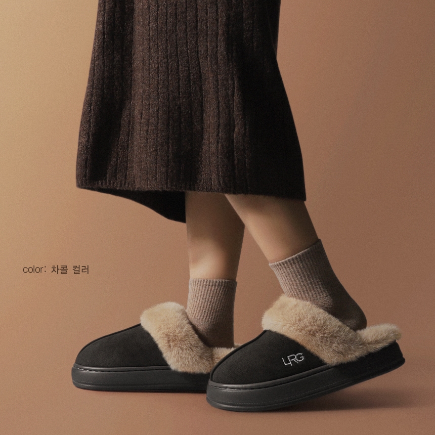 겨울 털 슬리퍼 키높이 방한 사무실 통굽 실내화
