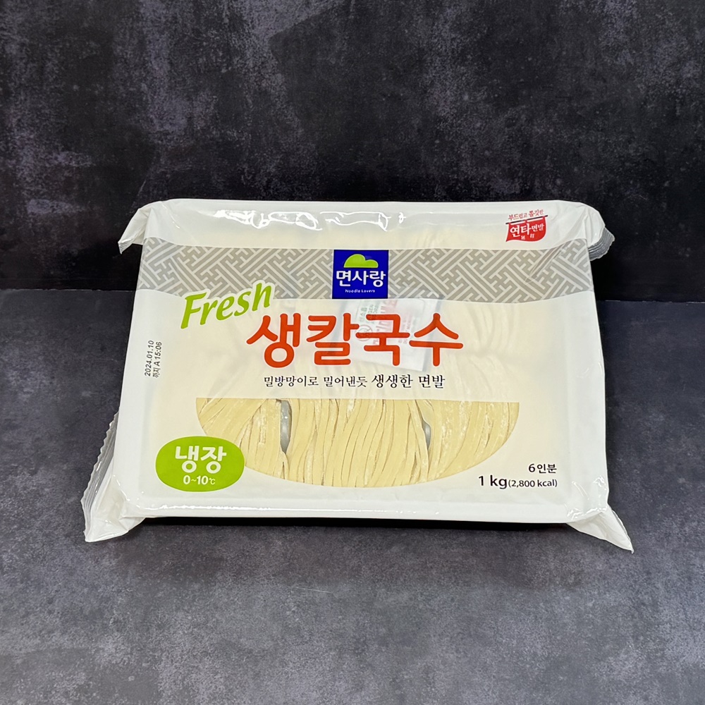 면사랑 냉장 생칼국수면 칼국수생면 칼국수면 업소용 6인분 1kg, 10개 - 상세 이미지 3