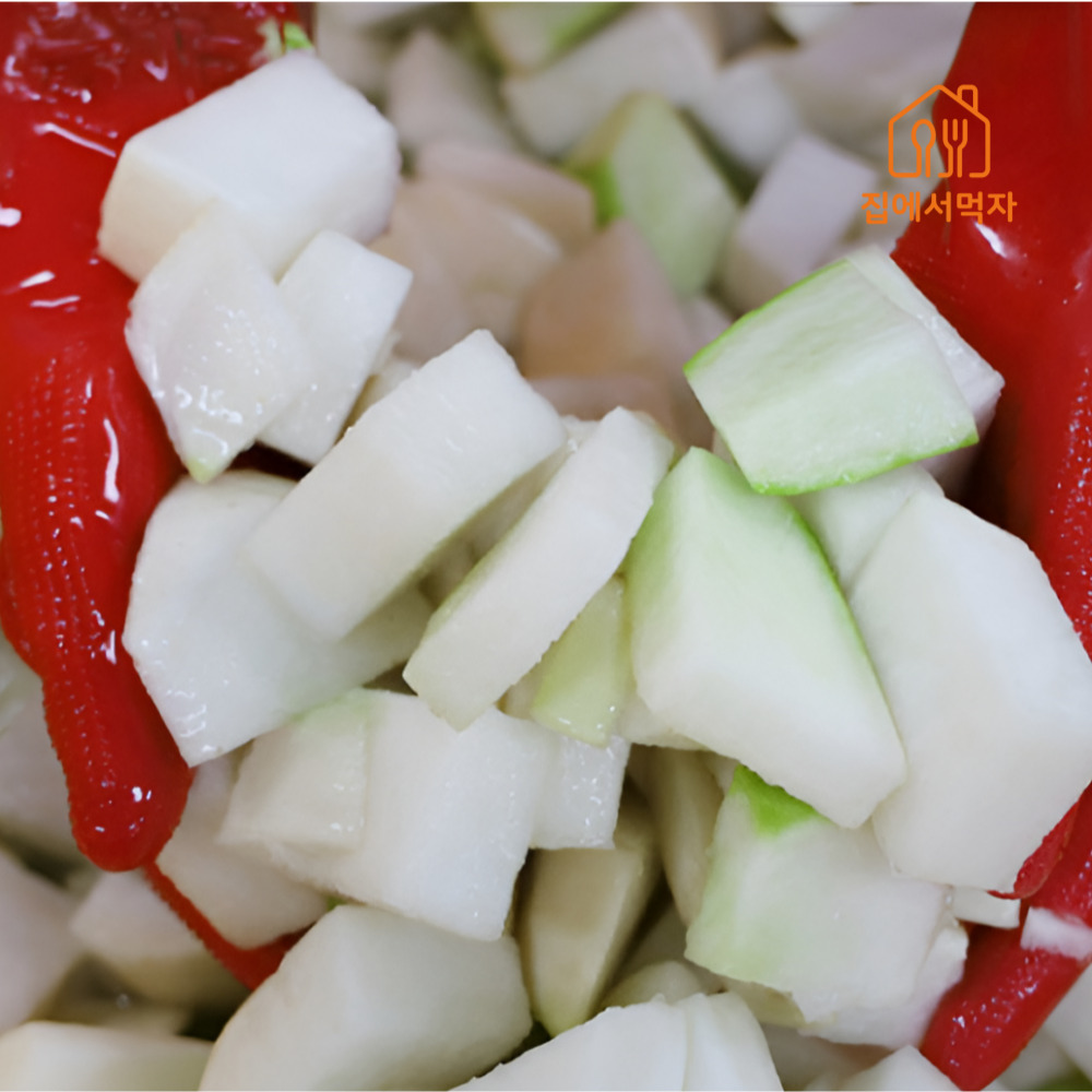 국산 설렁탕 깎 뚜기 깍두기 김치 1kg2kg 업소용 - 상세 이미지 5