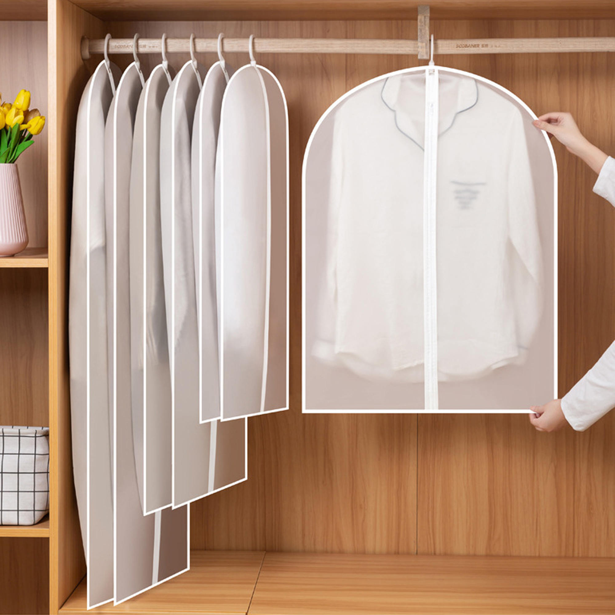 필굿리빙 행거 가리개 옷 커버 옷걸이 행거덮개 5P