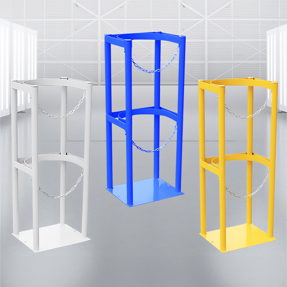 더우글 가스통 거치대 가스 용기 보관 산소통 보관함 전도방지 3병용 이미지 2