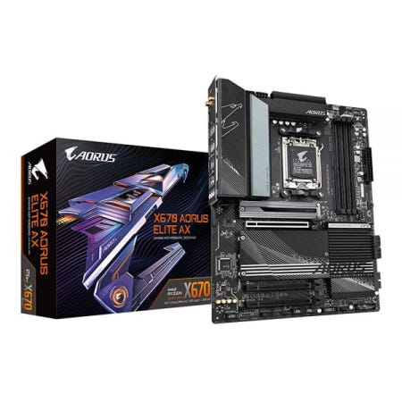 [해외]GIGABYTE X670 AORUS 엘리트 AX (AM5/ LGA 1718/ AMD/ X670/ ATX/ 5년 / DDR5/ 쿼드 M.2/ PC X670 AORUS ELIT