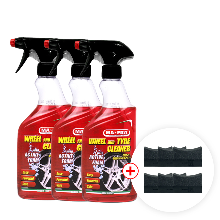 마프라 휠앤타이어+타이어어플 휠 클리너 500ml, 3개