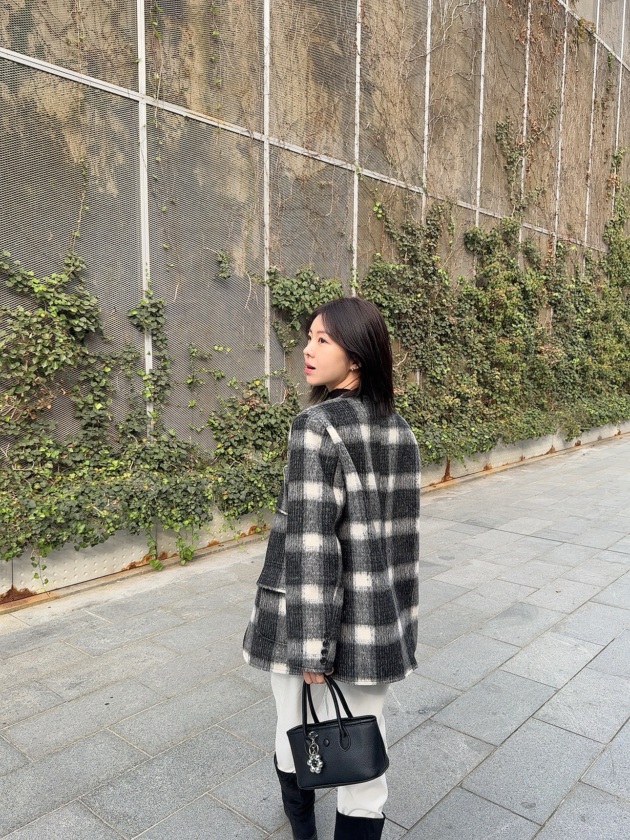 [무료배송] 노카라 체크 울 자켓 상세 이미지 24