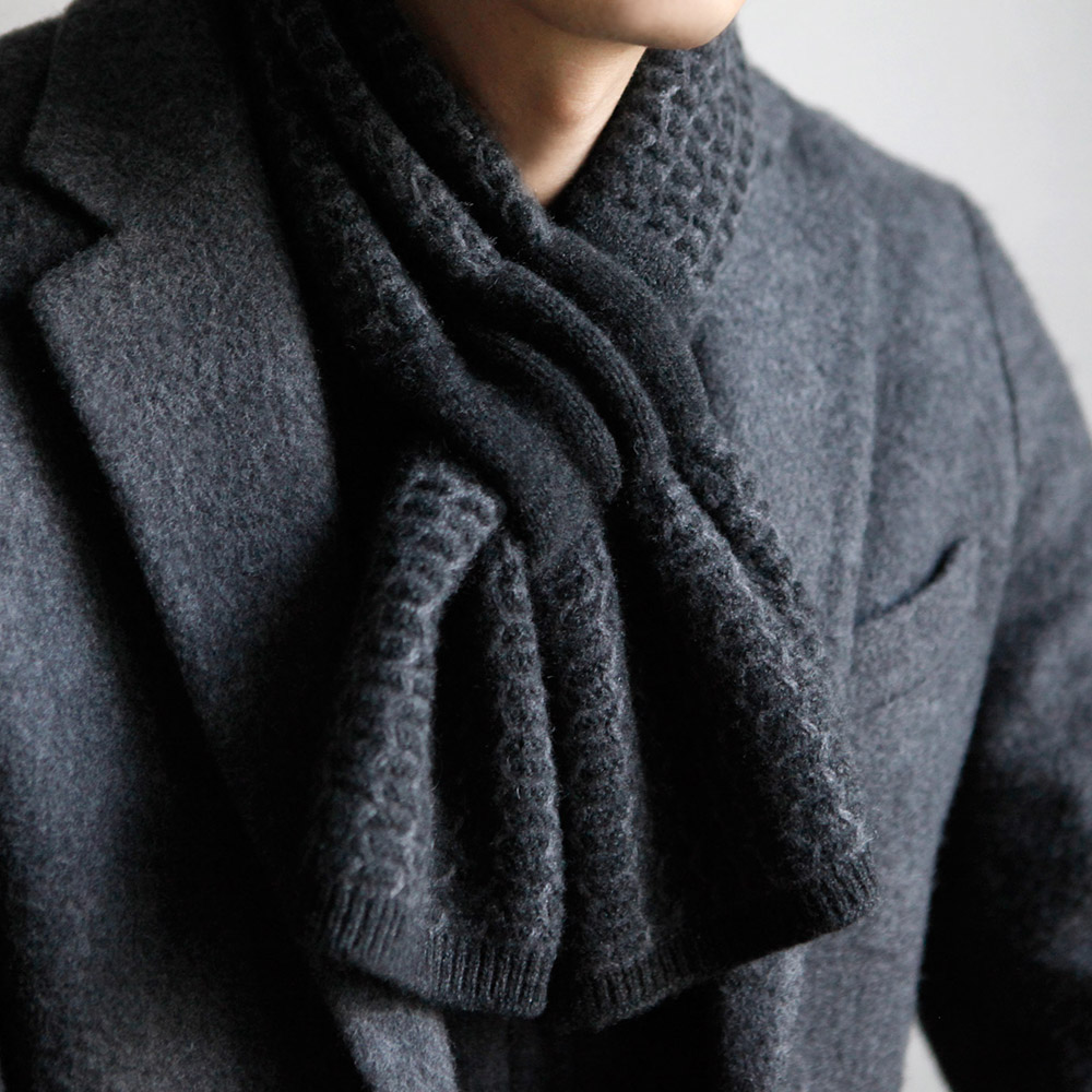 봉봉 캐시미어100 남자여자커플목도리 니트숏머플러 가을겨울봄간절기 미니쁘띠짧은 패션스카프 제품 이미지