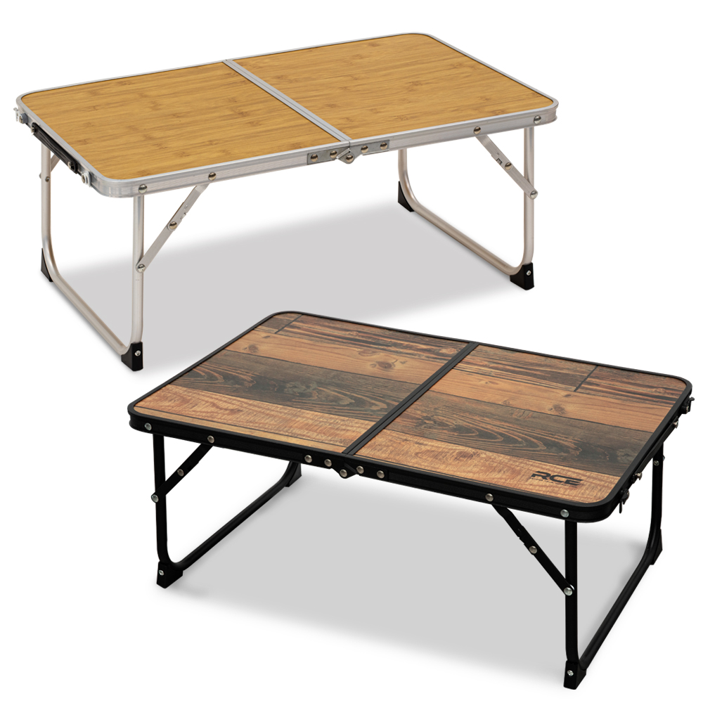 로티캠프 휴대용 원액션 접이식 피크닉 경량 좌식 미니 캠핑 테이블 우드