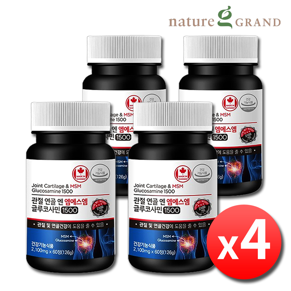 MSM 글루코사민 엠에스엠 식이유황 영양제 MSN 관절 연골 4병