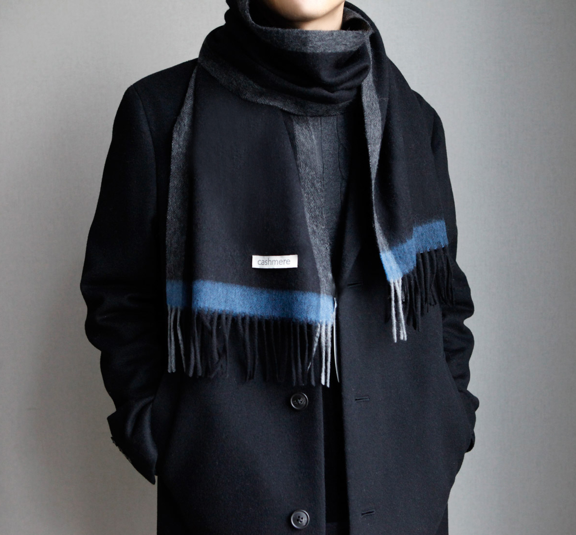 [킹스로드] 최상급 명품 캐시미어 남자여자커플울머플러 따뜻한 겨울체크 긴롱 목도리패션코디 제품 이미지