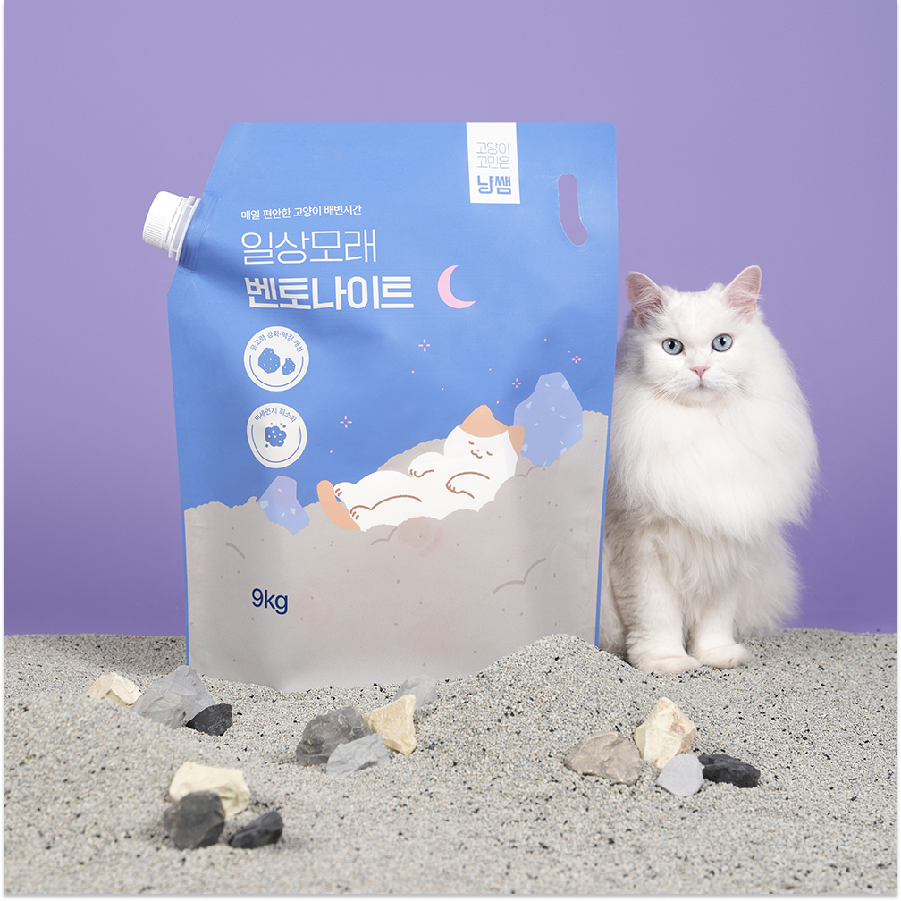 냥쌤 일상모래 벤토나이트 고양이 먼지없는모래 무향 탈취 대용량 9kg, 1개
