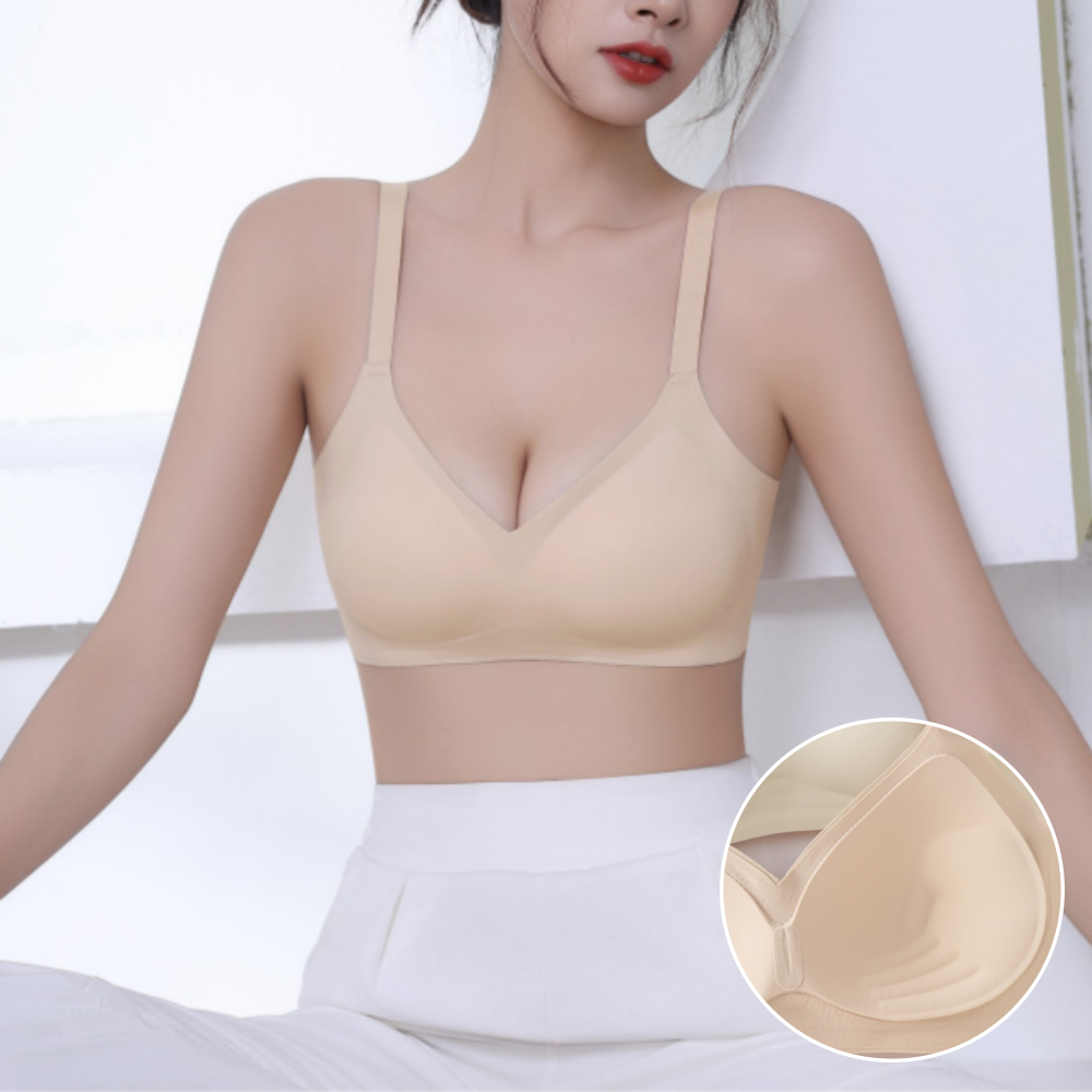 가슴처짐브라 일체형 손바닥패드 작은 벌어진 가슴모아주는 심리스 70A 70C - 메인 이미지