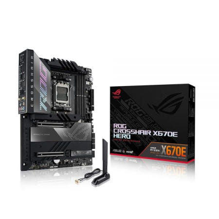 [해외]ASUS ROG 크로스헤어 X670E 히어로 게이밍 마더보드 ROG X670E HERO|DDR5||WIFI 6E