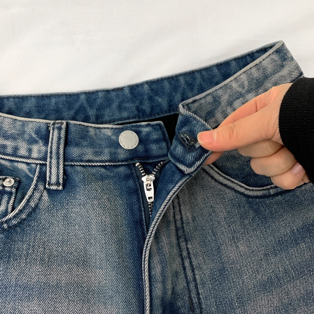 [3단기장/발열원단🔥] 비트리스 빈티지 워싱 스냅버튼 겨울 청바지 힙무드 기모 와이드 데님 팬츠 상세 이미지 89