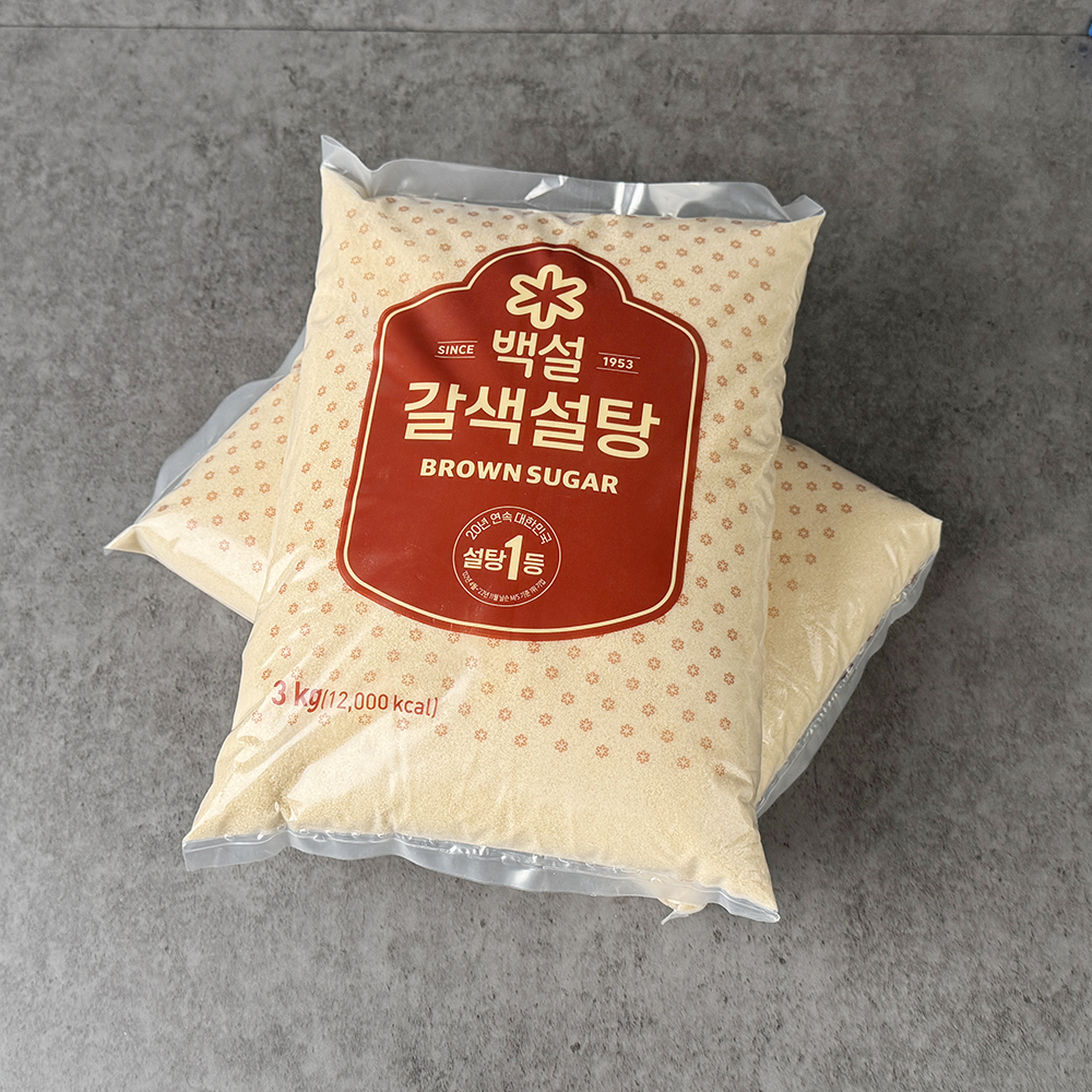 CJ 제일제당 백설 갈색설탕 3kg 업소용 황백당 황설탕 - 상세 이미지 3