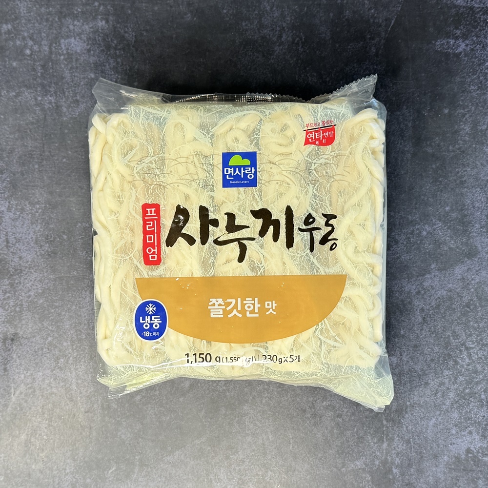 면사랑 프리미엄 사누끼우동면 쫄깃한맛 냉동 우동면 사리 1150g, 1개
