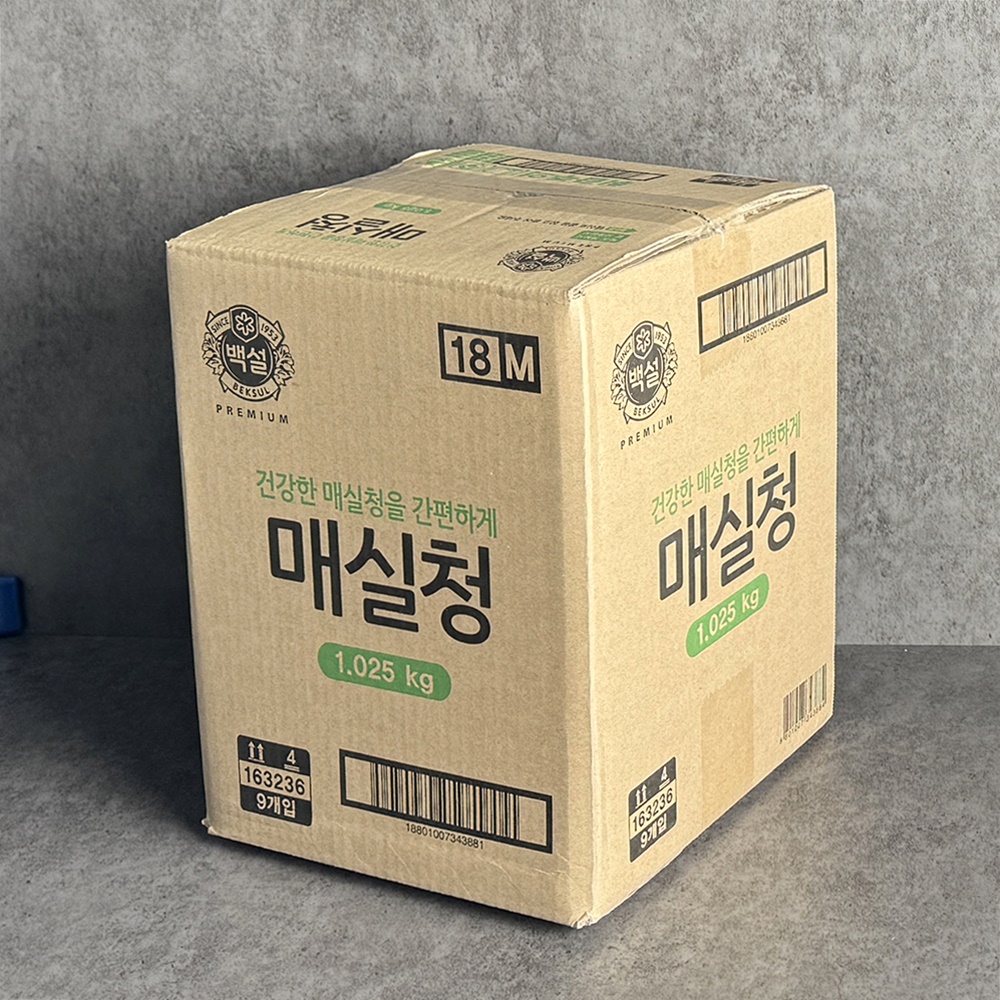 백설 매실청 매실농축액 엑기스 원액 매실액 1.025kg, 9개 - 상세 이미지 5