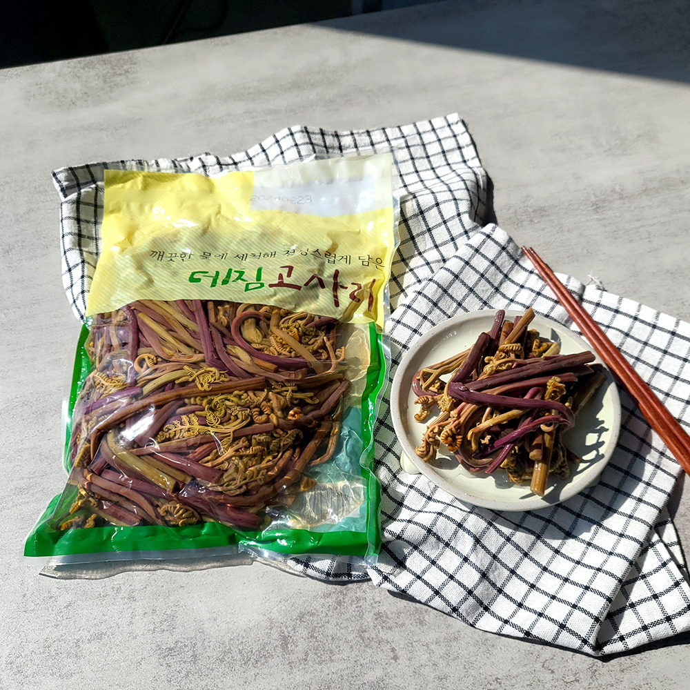데침 삶은 고사리 중국산 데친 고사리 업소용 1kg, 1개 - 상세 이미지 3
