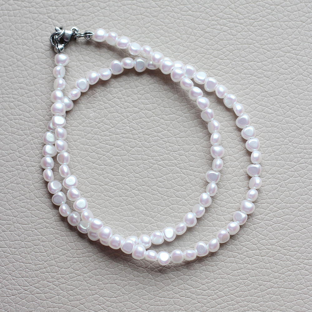 3mm 5mm 쌀알 밥풀 진주 목걸이 이미지 8