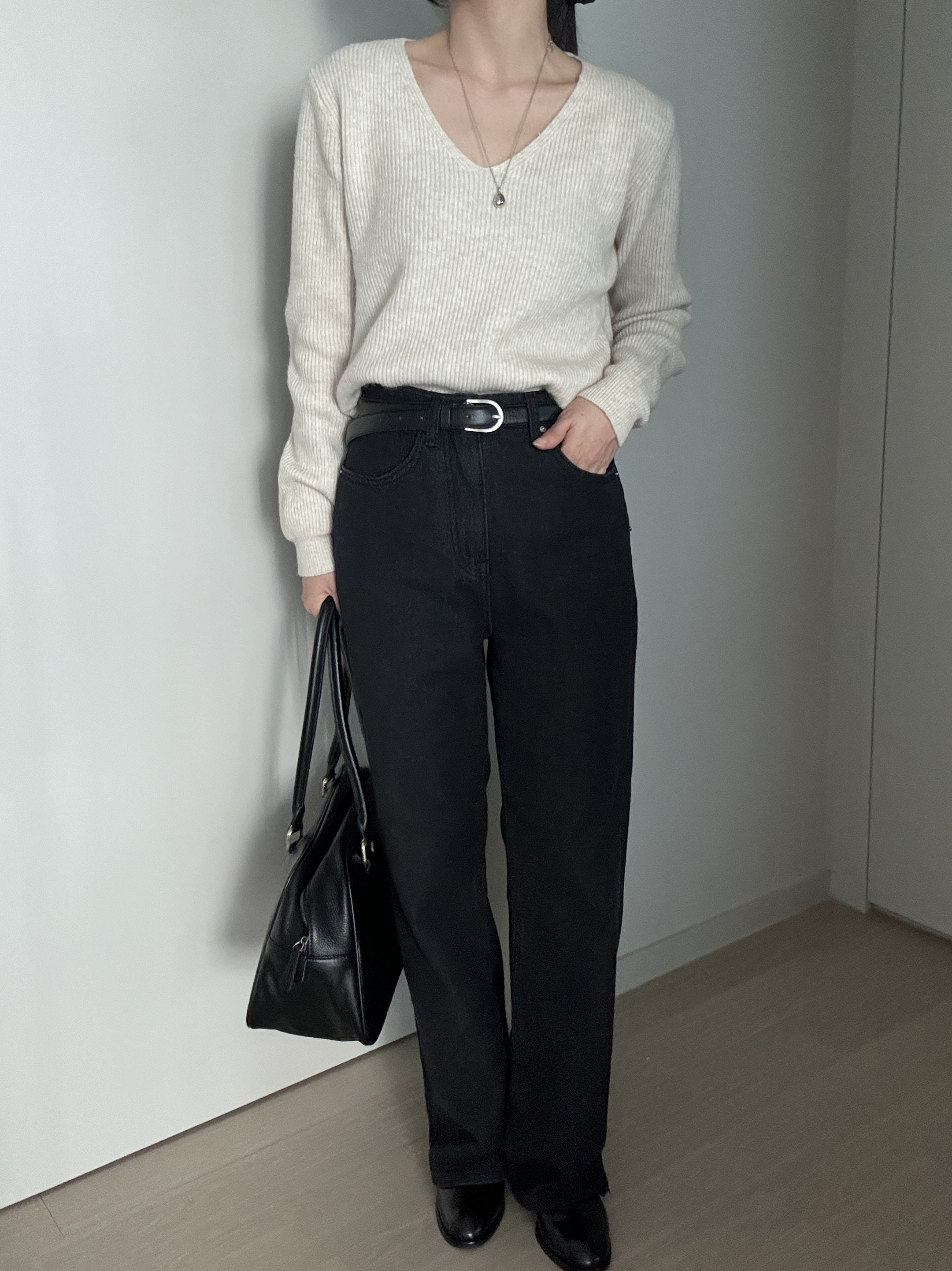 (3온스누빔) 니어 울 롱 코트 2color 상세 이미지 20