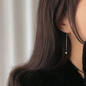 [무배/은침] 더블 큐빅 롱 체인 투웨이 드롭 귀걸이 솔직 후기 | 실사용자 리뷰 분석 - 상품 이미지 4
