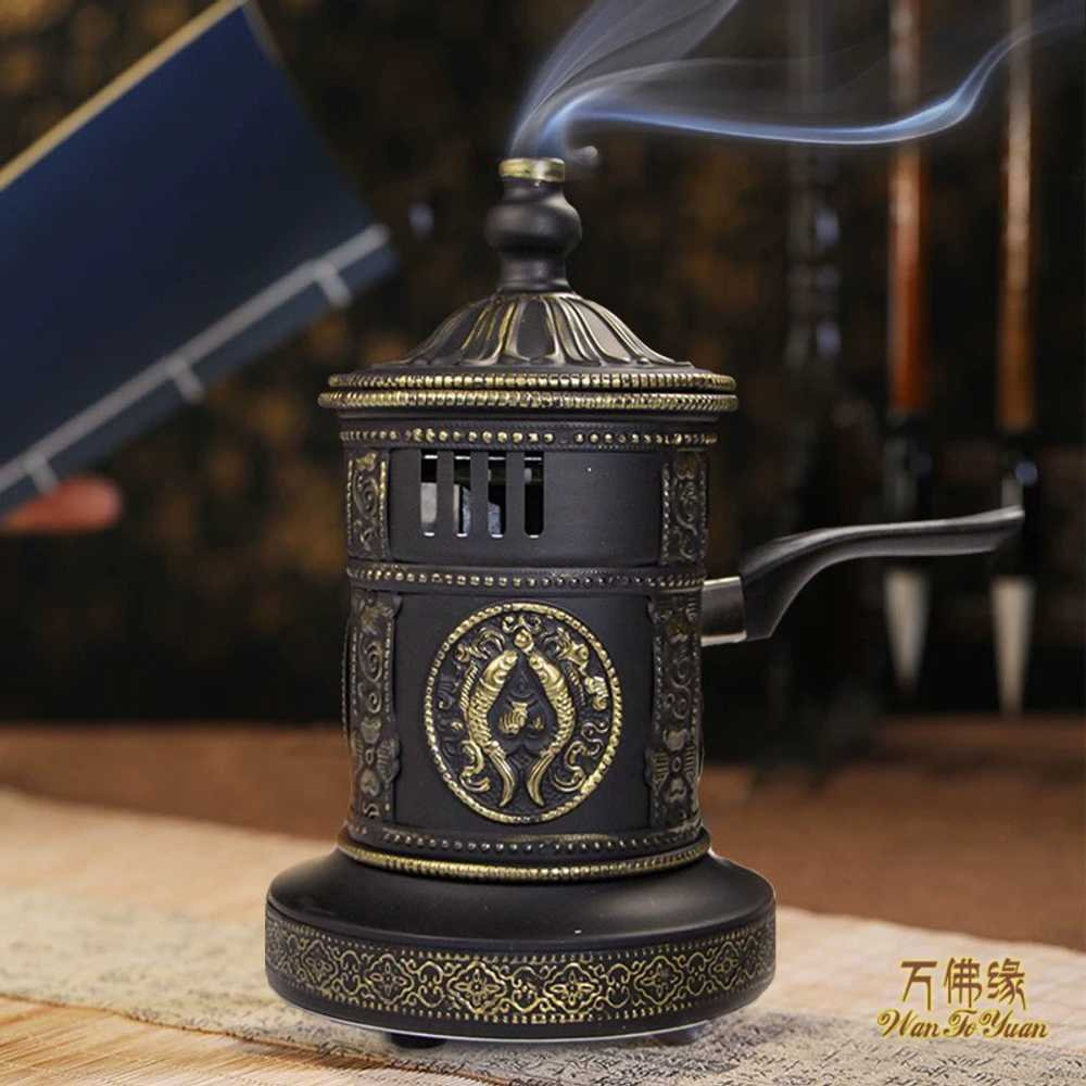 전기 향로 가정용 디퓨저 명상 빈티지 티벳 빈티지 - 상세 이미지 2