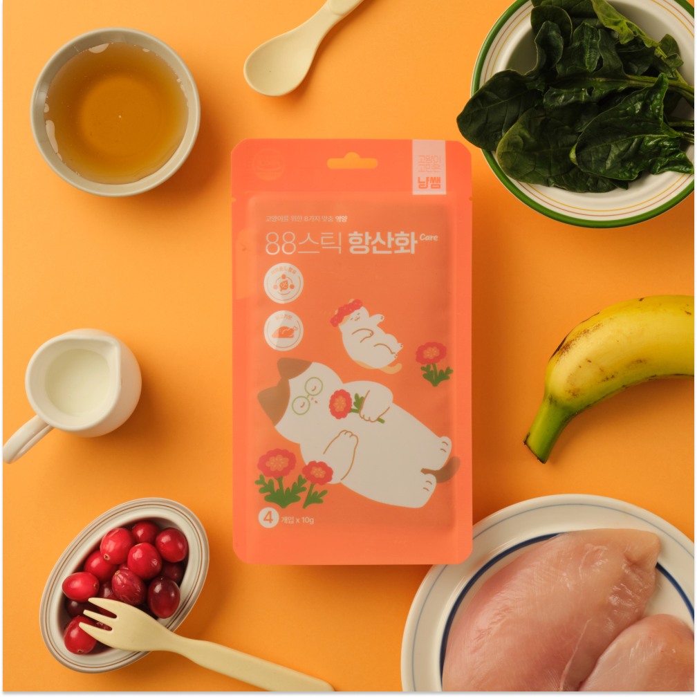 냥쌤 88스틱 고양이츄르 영양 간식 닭가슴살 참치츄르 10g X 4팩