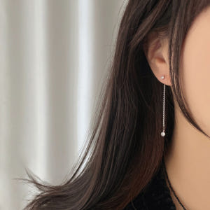 [무배/은침] 더블 큐빅 롱 체인 투웨이 드롭 귀걸이 솔직 후기 | 실사용자 리뷰 분석 - 상품 이미지 2