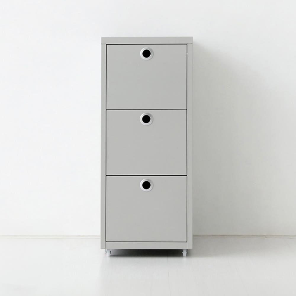 MKB 서랍장 0.3단 280x410x685mm, 3단, 라이트그레이 2933.2886 - 메인 이미지