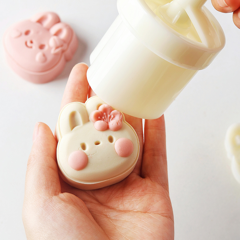 아잉부끄러 토끼얼굴월병틀2종 50g 모양 쿠키틀 월병프레스 떡살 베이킹틀 도구 떡도장 - 상세 이미지 5