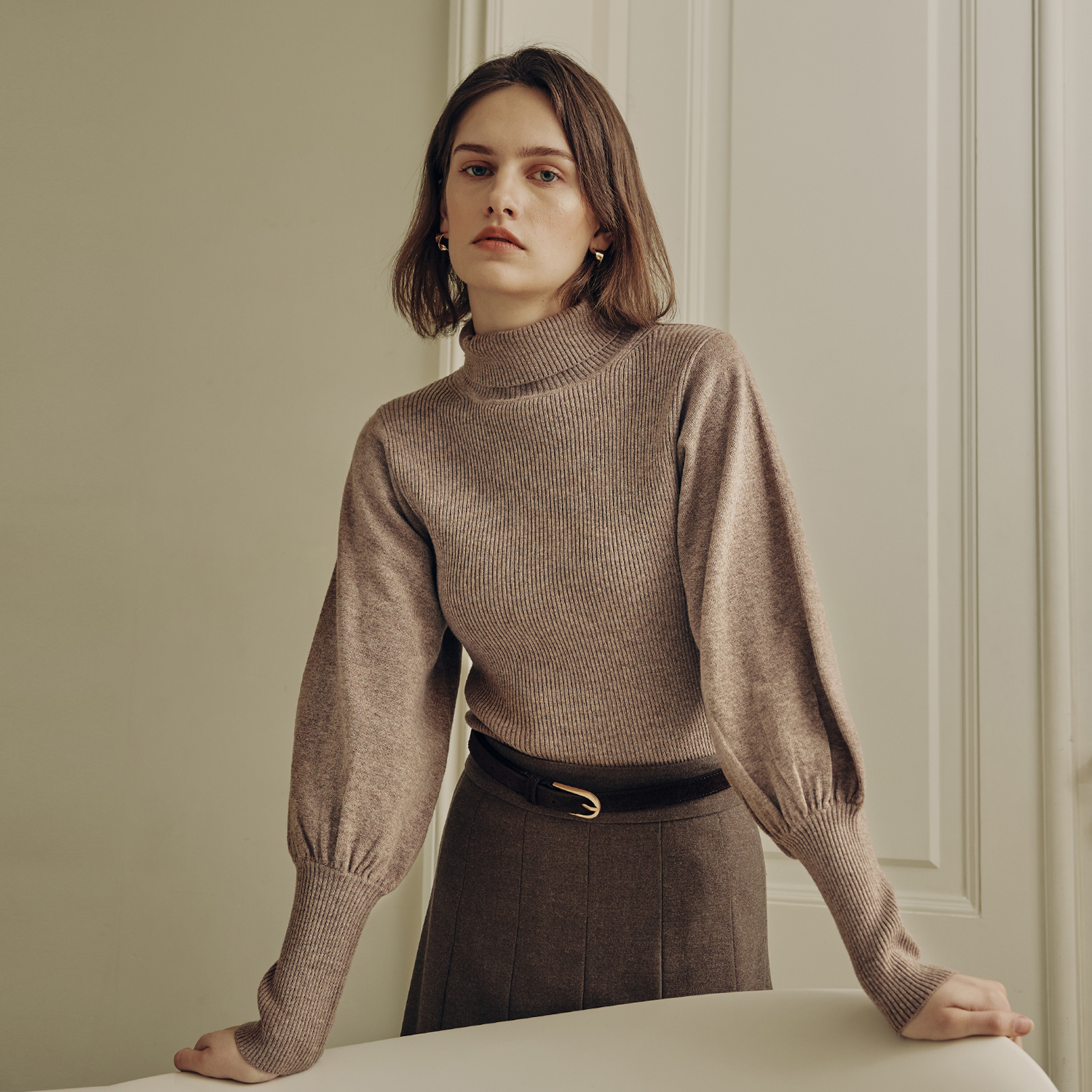 [제로스트릿] 르제로 캐시미어 터틀넥 니트 LeZERO CASHMERE TURTLENECK KNIT/ CAMEL