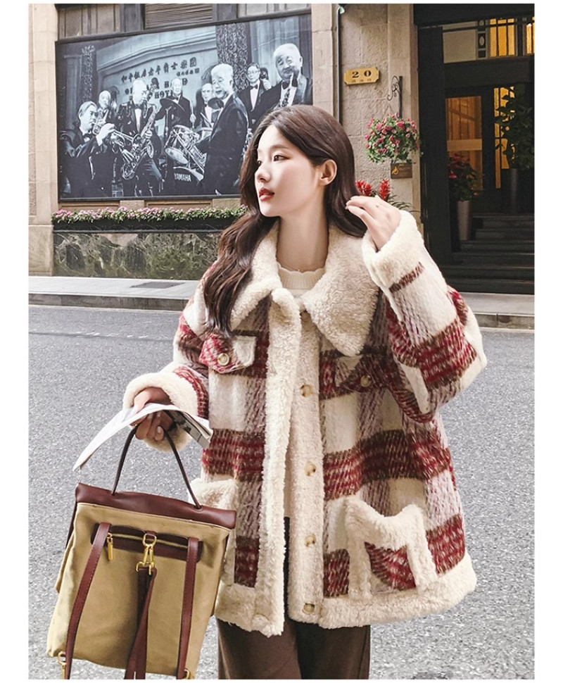 아비르엔 착한 맨하탄 따뜻한 🦊체크 아우터