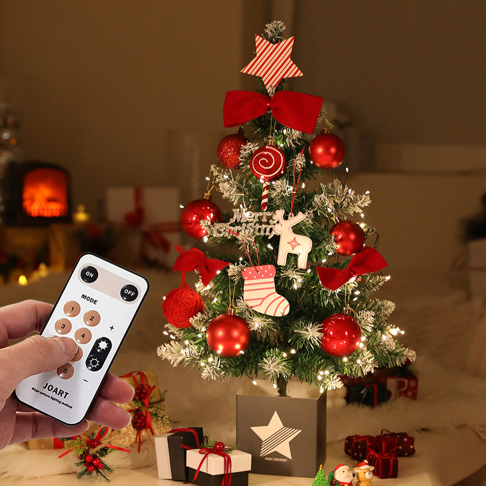 크리스마스트리 나무 장식 전구 풀세트 미니트리 카민로즈 60cm 제품 이미지