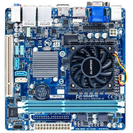 기가바이트 [해외]Gigabyte 인텔 NM70 칩셋 HDMI SATA 6Gbps 미니 ITX DDR3 1600 인텔 마더보드 GA-C1007UN-D