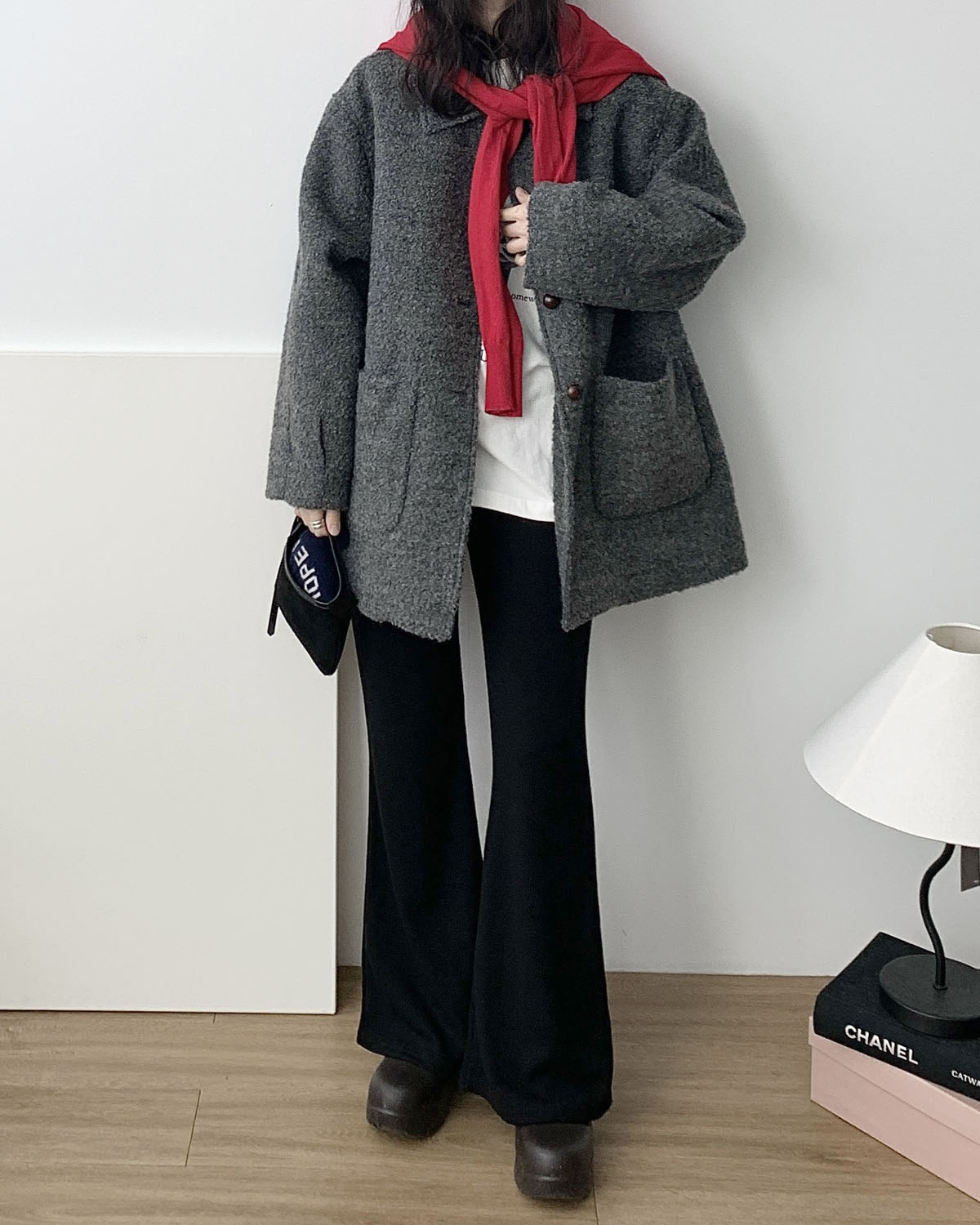 시그니처 스판 부츠컷 팬츠 기모 골지 밴딩 트레이닝 쫀쫀 레깅스 바지 웨어링무드 (2c) - 상세 이미지 4