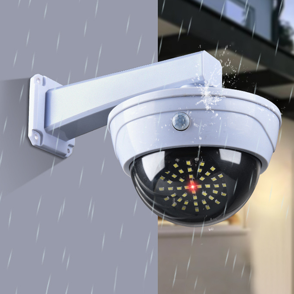 모형 CCTV 가짜 카메라 모조 태양광 감시 방범등 태양열 돔형 설치 - 상품 이미지