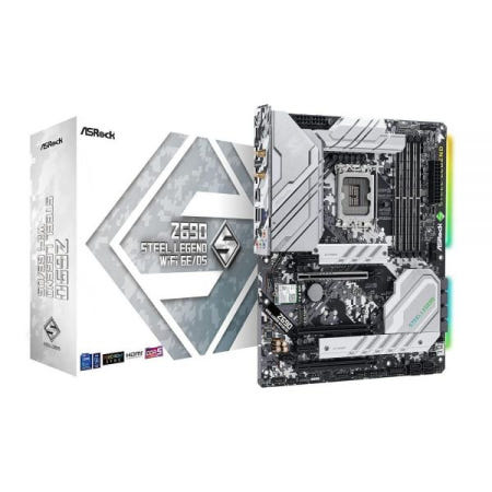 [해외]ASRock Z690 Steel Legend WiFi 6E/D5 14세대, 13세대 및 12세대 인텔® 코어™ 15단계 Dr.MOS 파워 디자인 DDR5 6000MHz (O