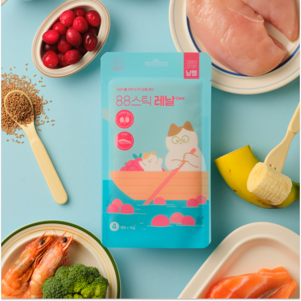 냥쌤 88스틱 고양이츄르 영양 간식 닭가슴살 참치츄르 10g X 4팩