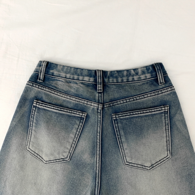 [3단기장/발열원단🔥] 비트리스 빈티지 워싱 스냅버튼 겨울 청바지 힙무드 기모 와이드 데님 팬츠 상세 이미지 90