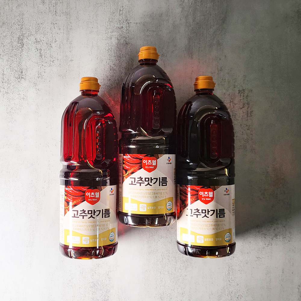이츠웰 고추맛기름 고추씨 고추기름 업소용 1.8L x 8개 - 상품 이미지