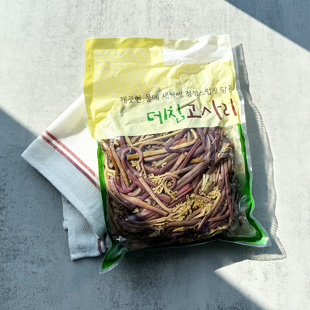 데침 삶은 고사리 중국산 데친 고사리 업소용 1kg, 1개 - 상세 이미지 4