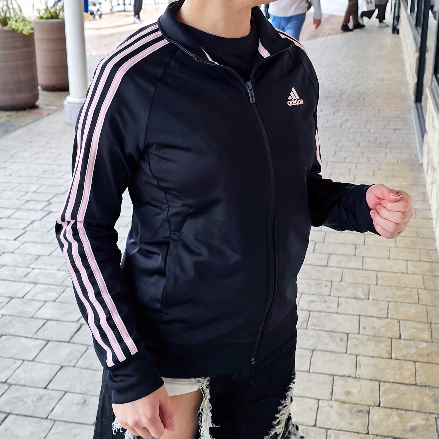 아디다스 삼선 여성 져지 트랙탑 트레이닝복 집업 자켓 IM2820블랙핑크, S 이미지 8