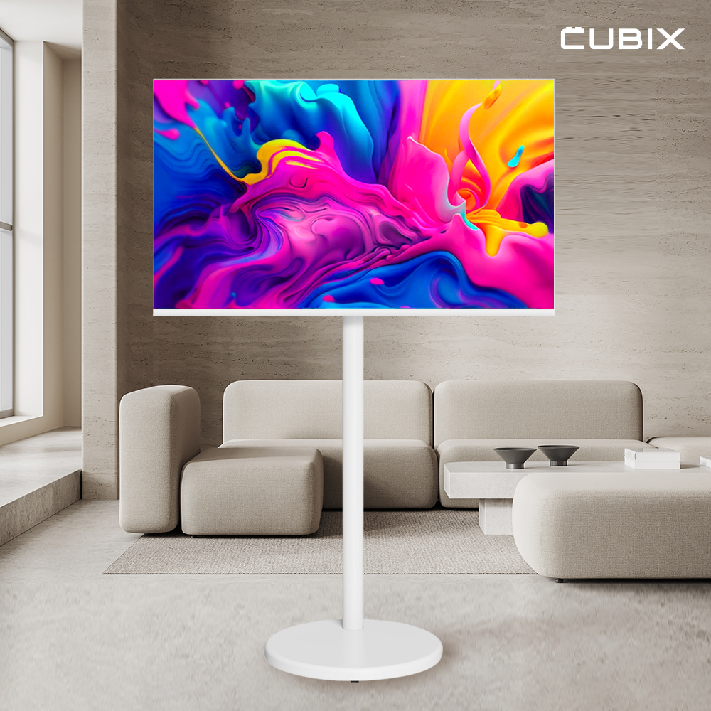 무빙큐빅스 삼탠바이미 화이트에디션 109cm(43인치) QLED 4K UHD 스마트티비 X2 셋트 이동식 TV 삼텐 중소바이미 제품 이미지
